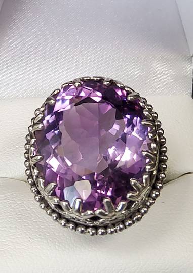 Amethyst Crown Ring Size 7a